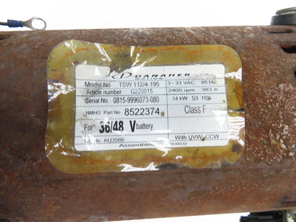 Danaher Motion TSW 112/4-195 DC Hydraulic Pump Motor 36/48V Off ERC040AHN36TE082