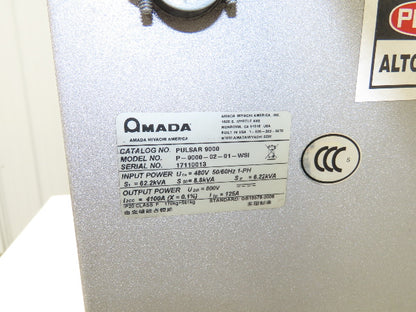 Unitek Miyachi Amada Pulsar 9000 Spot Welding Power Supply 4100A 800VDC 480V