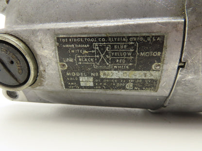 Ridgid 1157 Pipe Threader Motor 500/535 Series 115V 1PH