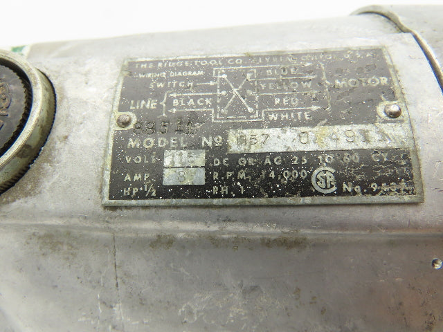 Ridgid 1157 Pipe Threader Motor 500/535 Series 115V 1PH