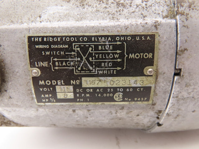 Ridgid 1157 Pipe Threader Motor 500/535 Series 115V 1PH