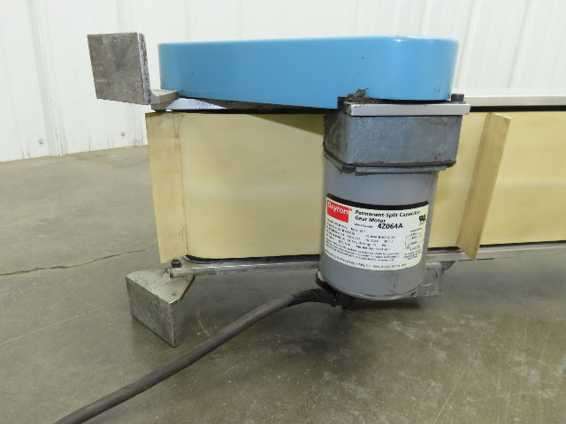 6"x 48"L Incline Parts Conveyor Cleated Belt 150mm 115V 1PH 20FPM 37"H Aluminum