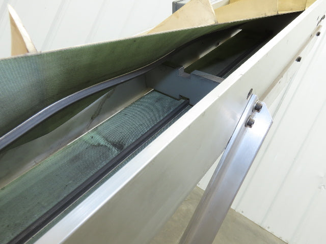 6"x 48"L Incline Parts Conveyor Cleated Belt 150mm 115V 1PH 20FPM 37"H Aluminum