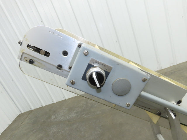 6"x 48"L Incline Parts Conveyor Cleated Belt 150mm 115V 1PH 20FPM 37"H Aluminum
