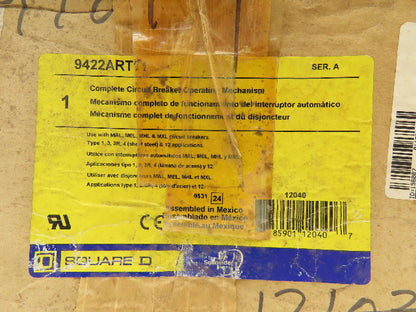 Square D 9422RT1 Disconnect Operating Mechanism 600 V/ 1000A Variable Depth