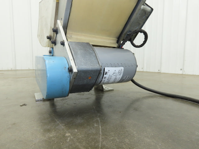 6"x 48"L Incline Parts Conveyor Cleated Belt 150mm 115V 1PH 10 FPM 37"H Aluminum