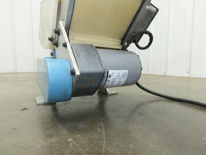 6"x 48"L Incline Parts Conveyor Cleated Belt 150mm 115V 1PH 10 FPM 37"H Aluminum