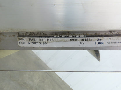6"x 48"L Incline Parts Conveyor Cleated Belt 150mm 115V 1PH 10 FPM 37"H Aluminum