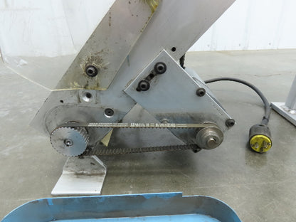 6"x 48"L Incline Parts Conveyor Cleated Belt 150mm 115V 1PH 10 FPM 37"H Aluminum