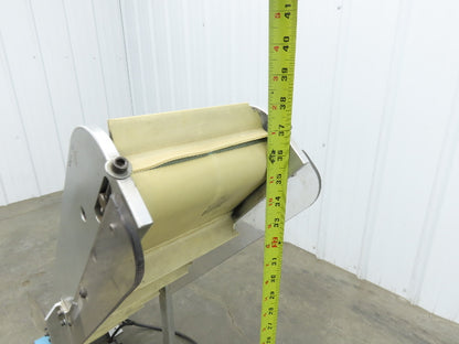 6"x 48"L Incline Parts Conveyor Cleated Belt 150mm 115V 1PH 10 FPM 37"H Aluminum