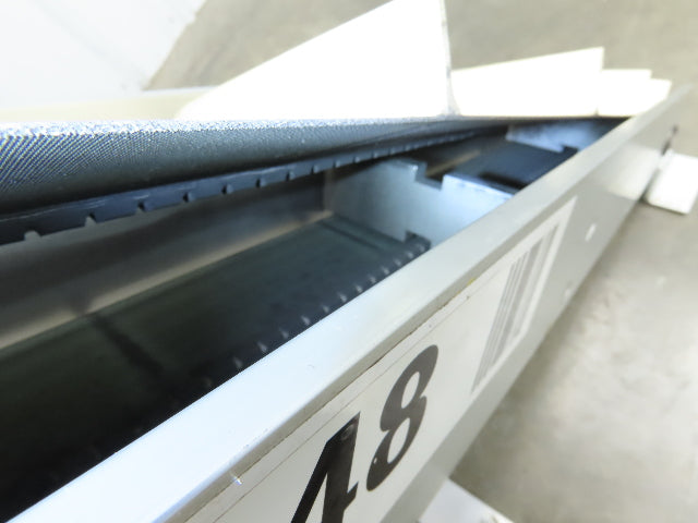 6"x 48"L Incline Parts Conveyor Cleated Belt 150mm 37"H Aluminum *No Drive Motor