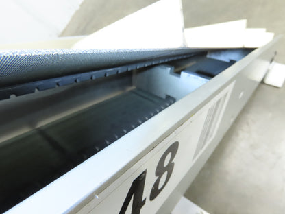 6"x 48"L Incline Parts Conveyor Cleated Belt 150mm 37"H Aluminum *No Drive Motor