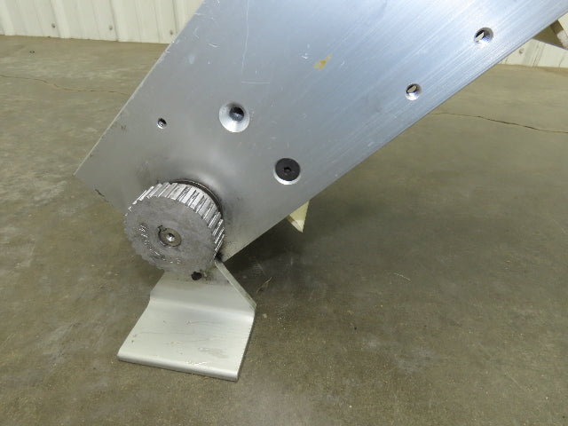 6"x 48"L Incline Parts Conveyor Cleated Belt 150mm 37"H Aluminum *No Drive Motor