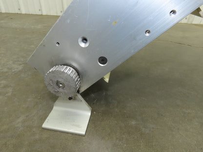 6"x 48"L Incline Parts Conveyor Cleated Belt 150mm 37"H Aluminum *No Drive Motor
