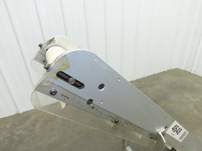 6"x 48"L Incline Parts Conveyor Cleated Belt 150mm 37"H Aluminum *No Drive Motor