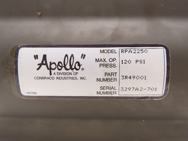 Conbraco Apollo RPA2250 Pneumatic Butterfly Valve Actuator 120psi
