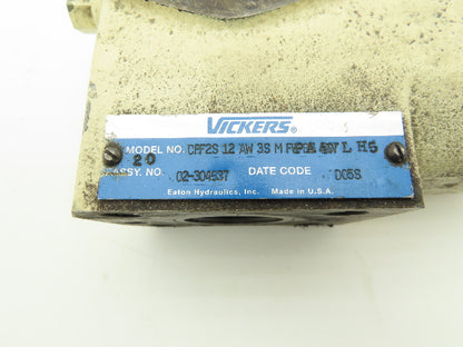Vickers CPF2S 12 AW 3S M FPA 4WL H5 20 Hydraulic Pressure Control Relief Valve