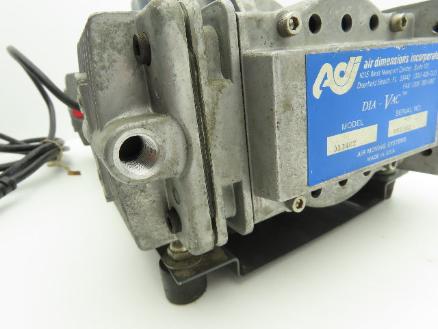 Air Dimensions 01340T Dia-Vac Diaphragm Vacuum Pump Quad Head 115/230V 1PH