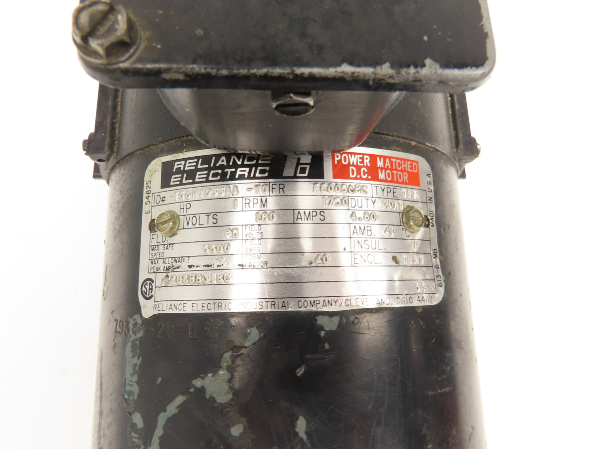 Reliance FE0056HC Power Matched DC Motor 1Hp 180VDC 1750/5500 RPM FE0056HC 56C