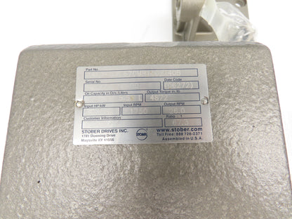 Stober K403WGD0670MR160/140B Helical Gearbox 67.3 Ratio 26rpm 2Hp Hollow Shaft