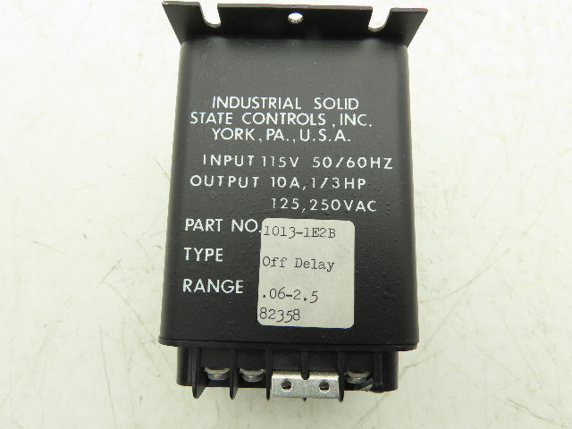 ISSC 1013-1-E-2-B Solid State Time Delay Relay 115 VAC 50/60 Hz Output 10A
