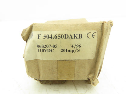 IVO F504.650DAKB Electromechanical Count Meter Pulse Counter 110 VDC Panel Mount
