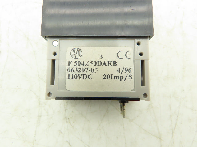 IVO F504.650DAKB Electromechanical Count Meter Pulse Counter 110 VDC Panel Mount