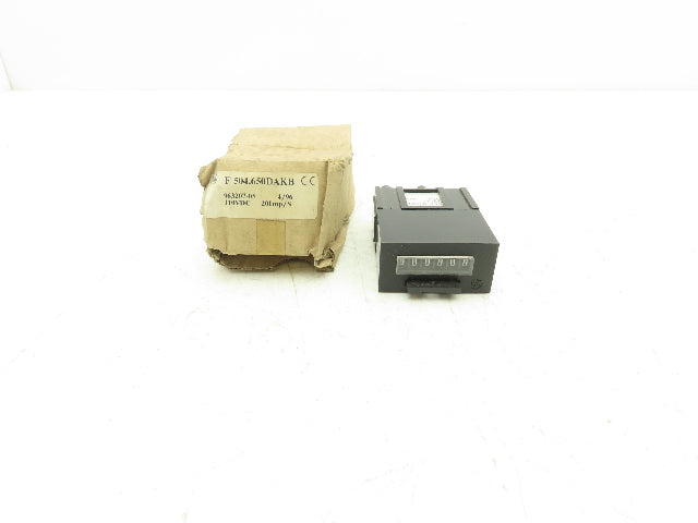 IVO F504.650DAKB Electromechanical Count Meter Pulse Counter 110 VDC Panel Mount