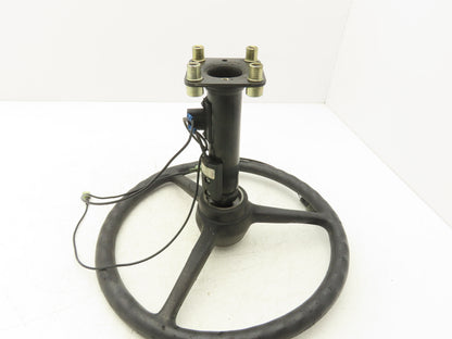 Hyster Forklift Steering Wheel & Bracket Assembly Removed From E50Z-33