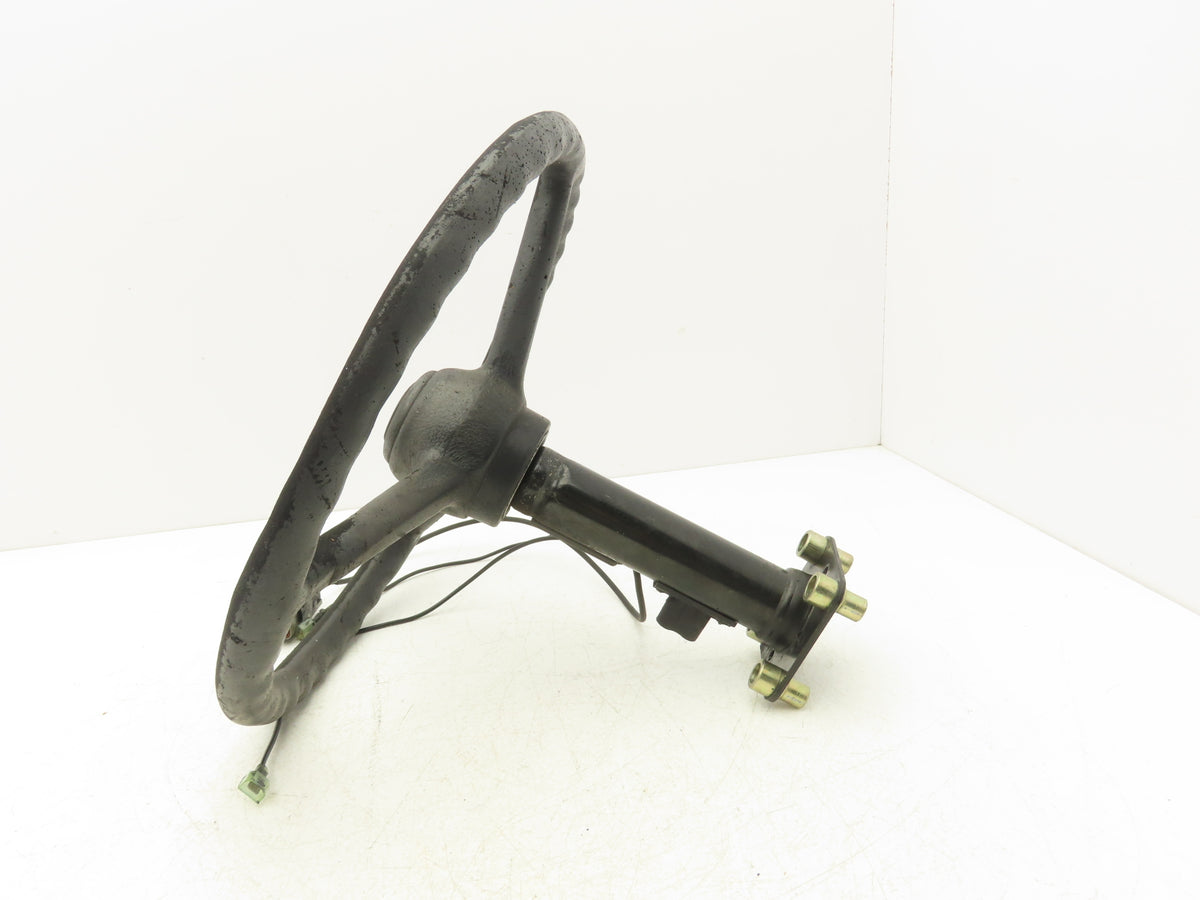 Hyster Forklift Steering Wheel & Bracket Assembly Removed From E50Z-33