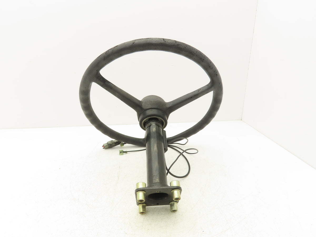 Hyster Forklift Steering Wheel & Bracket Assembly Removed From E50Z-33