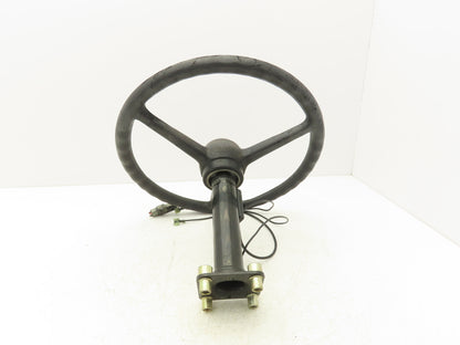 Hyster Forklift Steering Wheel & Bracket Assembly Removed From E50Z-33