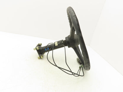 Hyster Forklift Steering Wheel & Bracket Assembly Removed From E50Z-33