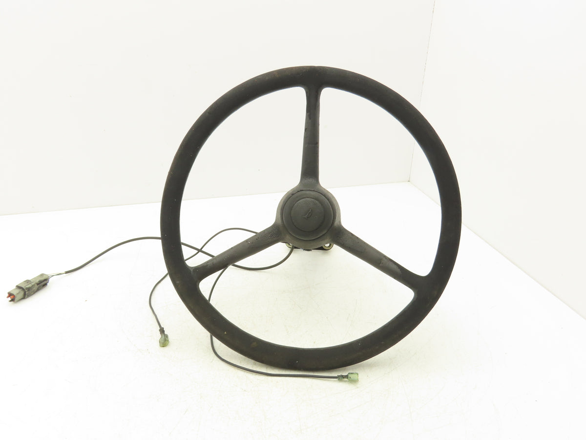 Hyster Forklift Steering Wheel & Bracket Assembly Removed From E50Z-33