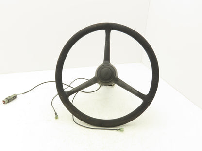 Hyster Forklift Steering Wheel & Bracket Assembly Removed From E50Z-33