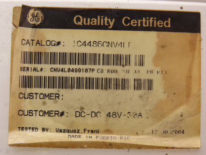 General Electric IC4486CNV4LF Forklift DC/DC Converter 48/12V Off Hyster E50Z-33