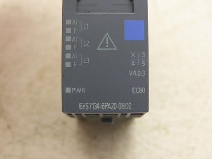 Siemens 6ES7 134-6PA20-0BD0 SIMATIC ET200SP Analog Input Energy Meter 480VAC