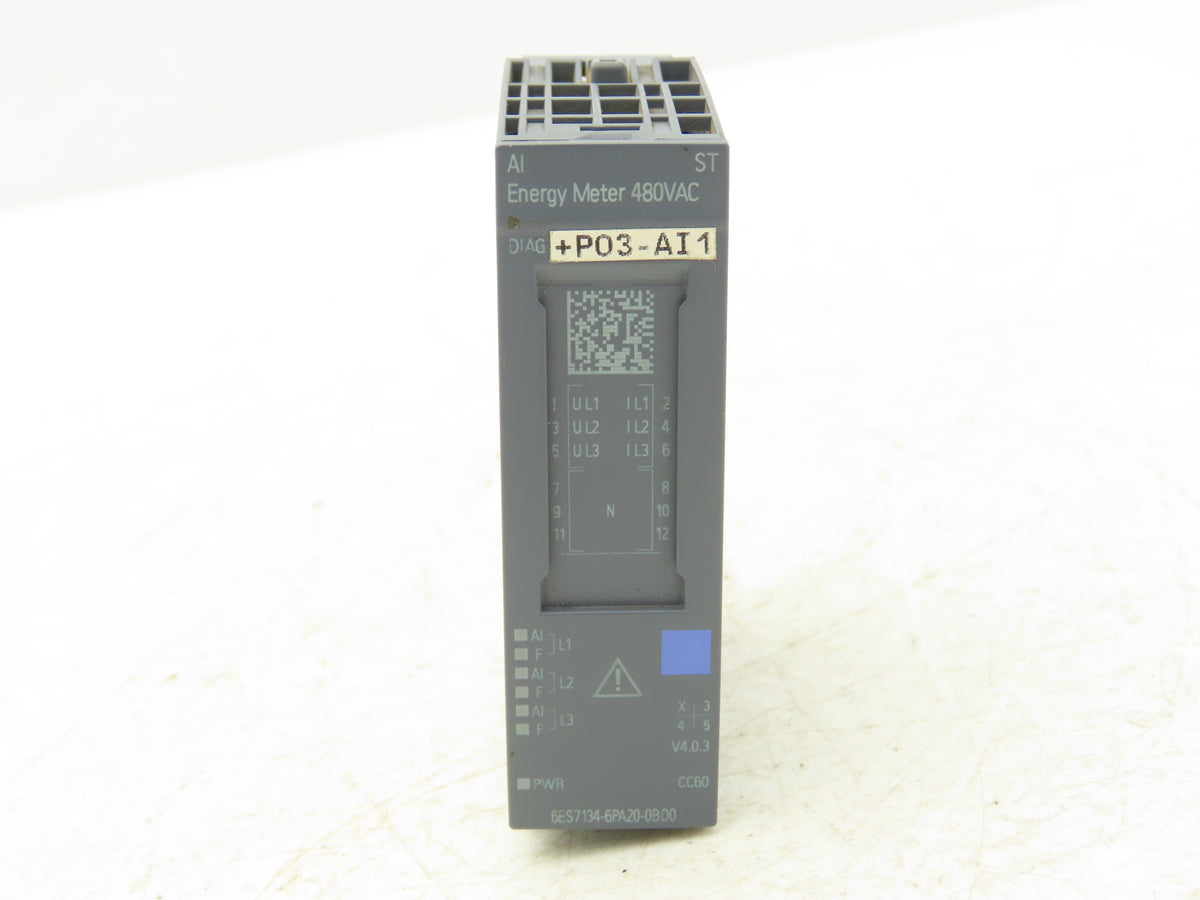 Siemens 6ES7 134-6PA20-0BD0 SIMATIC ET200SP Analog Input Energy Meter 480VAC