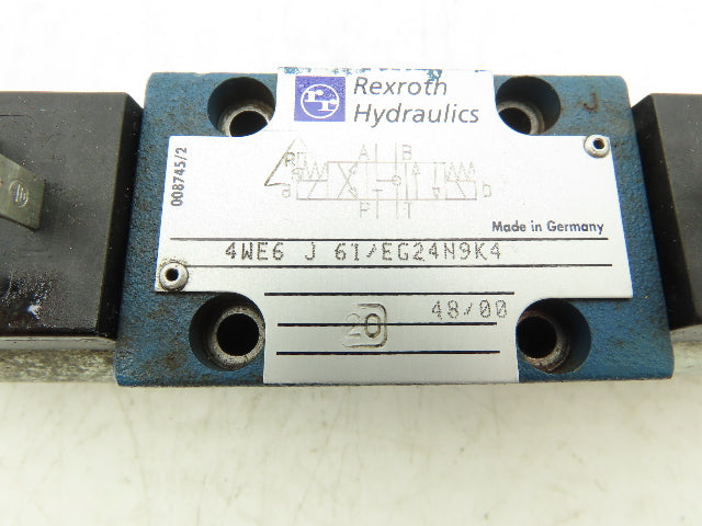 Rexroth 4WE6D61/OFEG24N9K4 Hydraulic Dual Solenoid Directional Spool Valve 24VDC