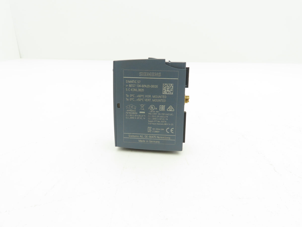 Siemens 6ES7 134-6PA20-0BD0 SIMATIC ET200SP Analog Input Energy Meter 480VAC