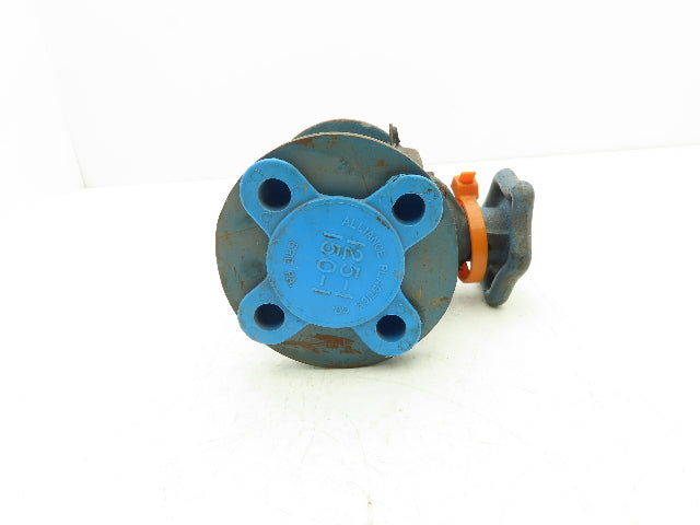 DOW PP-M 1" Manual Diaphragm Pinch Valve Orange Poly Lined Chemical Resistant