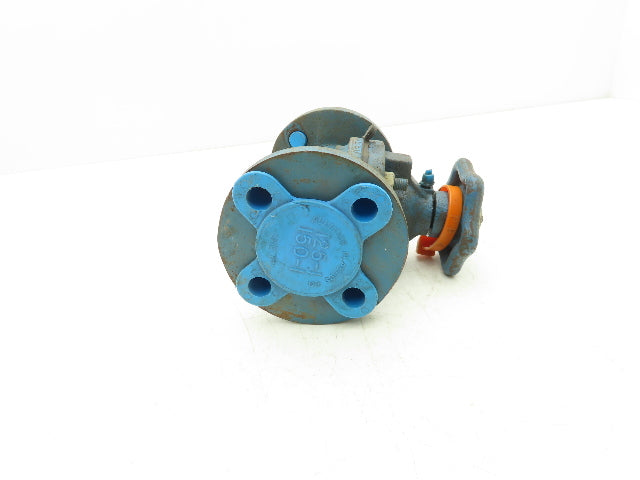 DOW PP-M 1" Manual Diaphragm Pinch Valve Orange Poly Lined Chemical Resistant