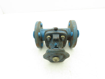 DOW PP-M 1" Manual Diaphragm Pinch Valve Orange Poly Lined Chemical Resistant