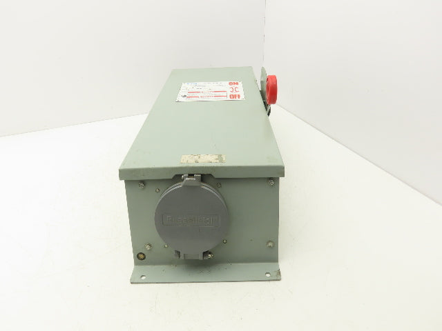 Eaton Disconnect Switch 60A 600V Fused Russellstoll DS6404MP Receptacle READ