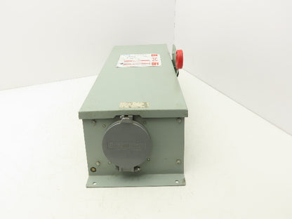 Eaton Disconnect Switch 60A 600V Fused Russellstoll DS6404MP Receptacle READ
