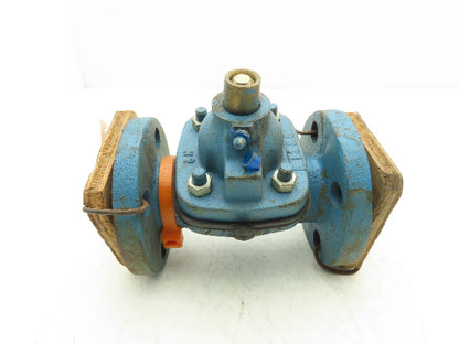 DOW PP-M 1" Manual Diaphragm Pinch Valve Orange Poly Lined Chemical Resistant