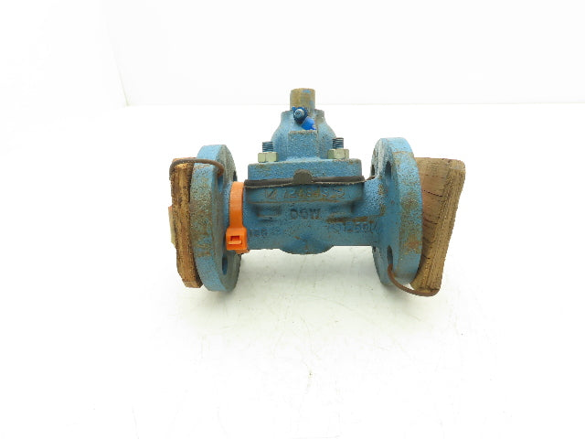 DOW PP-M 1" Manual Diaphragm Pinch Valve Orange Poly Lined Chemical Resistant
