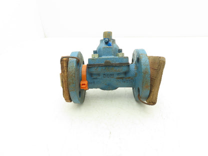 DOW PP-M 1" Manual Diaphragm Pinch Valve Orange Poly Lined Chemical Resistant