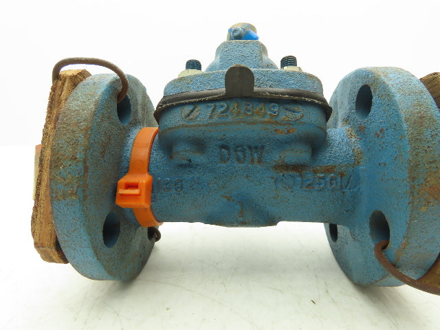 DOW PP-M 1" Manual Diaphragm Pinch Valve Orange Poly Lined Chemical Resistant