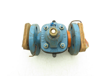 DOW PP-M 1" Manual Diaphragm Pinch Valve Orange Poly Lined Chemical Resistant